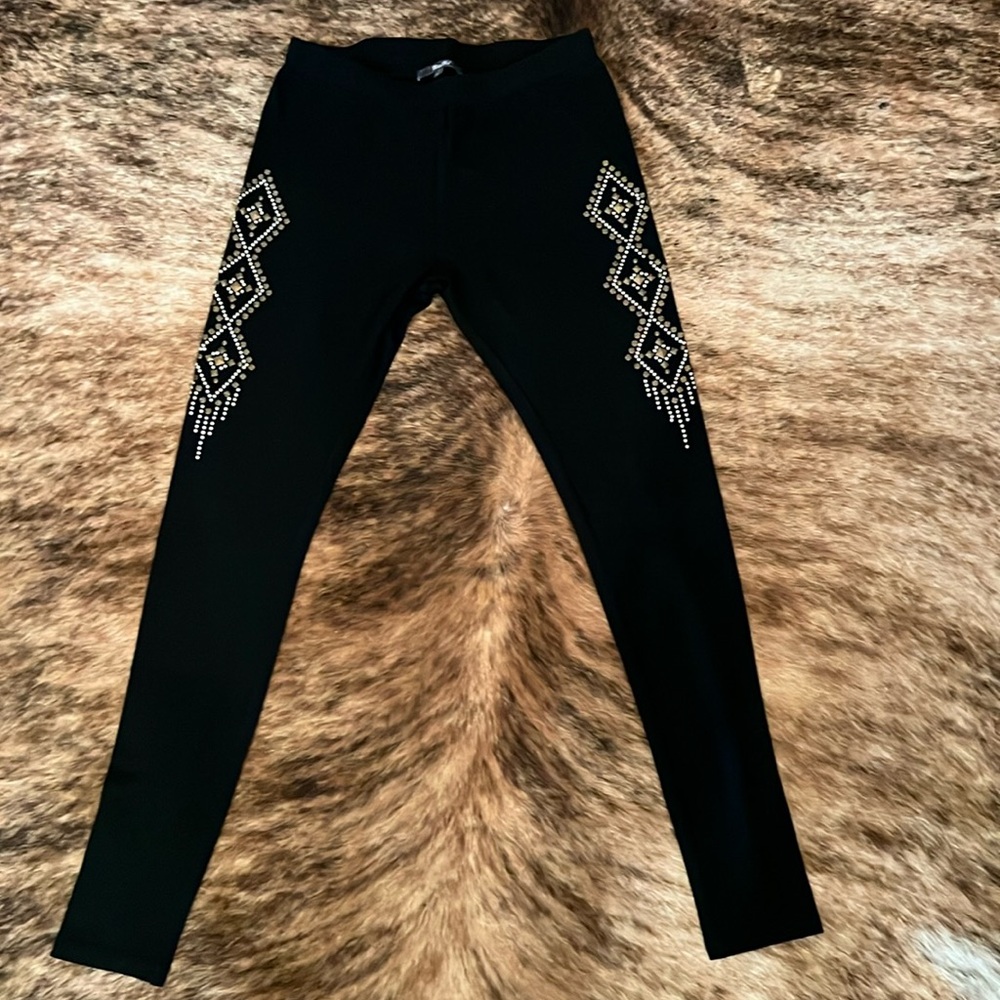 Miss Me studded black leggings small